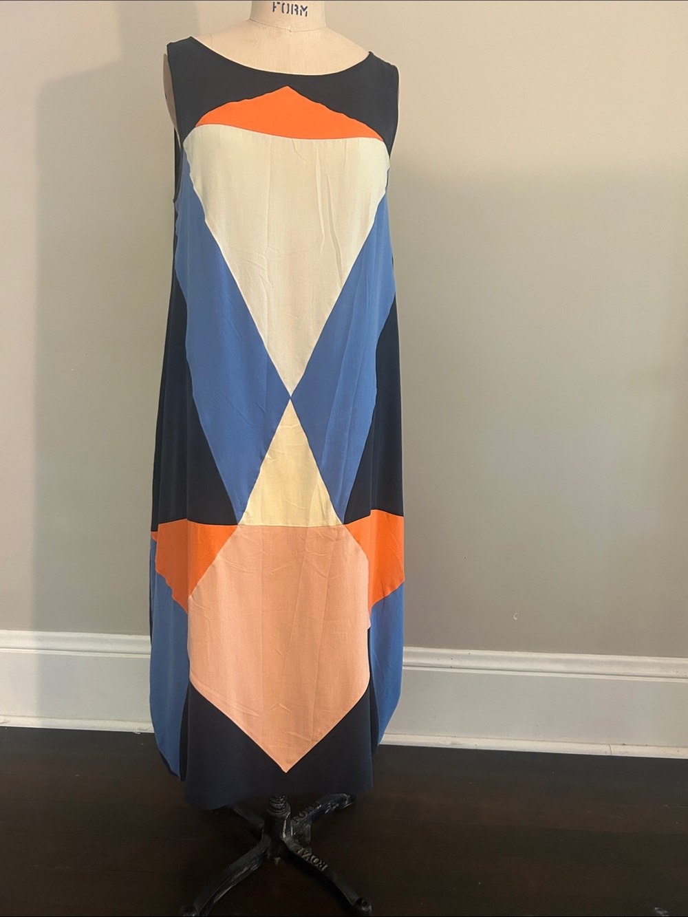 Gorman Geometric Colorblock Sleeveless Maxi Dress
